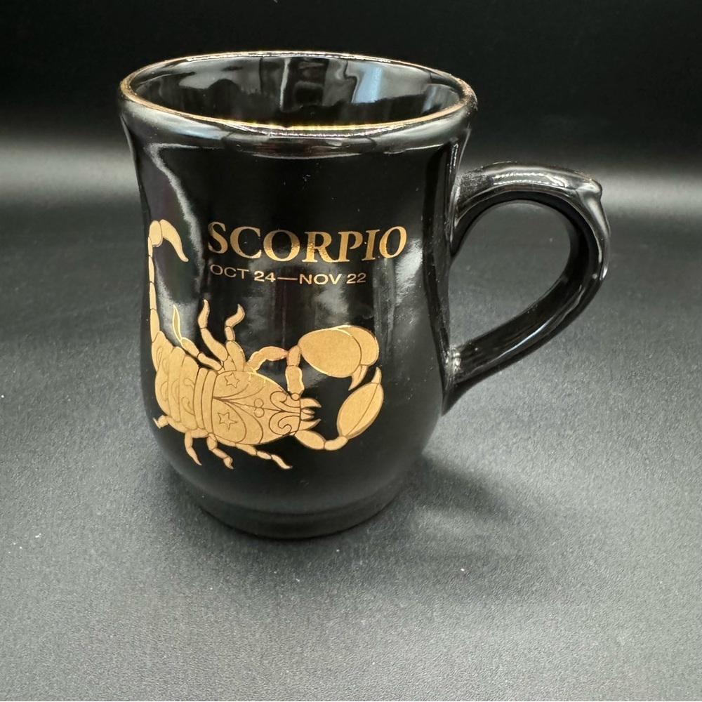 Scorpio Gold and Black Curved Coffee Mug - Picture 14 of 16